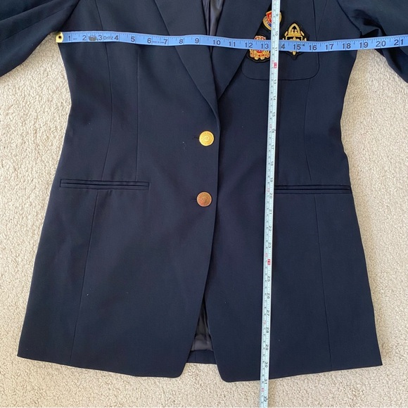 Anne Klein Women’s Navy Blazer with Gold Buttons and Patches - Picture 5 of 8